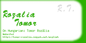 rozalia tomor business card